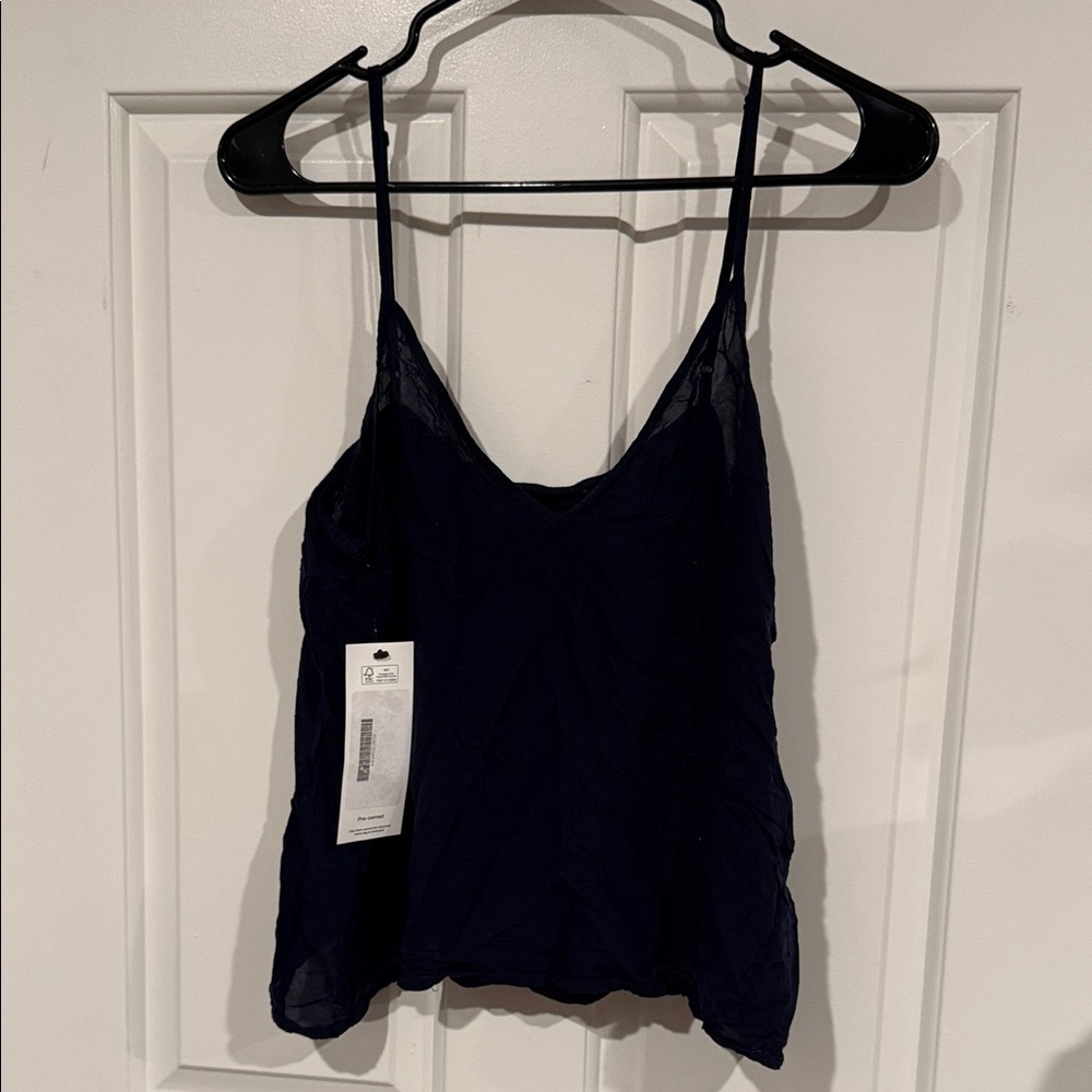 Elegant Navy Blue Women's Top